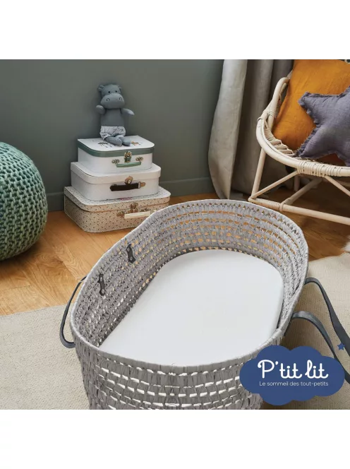 P'tit Lit Bambusz matrac babakocsiba 32x72×4cm-Ecru. OUTLET termék