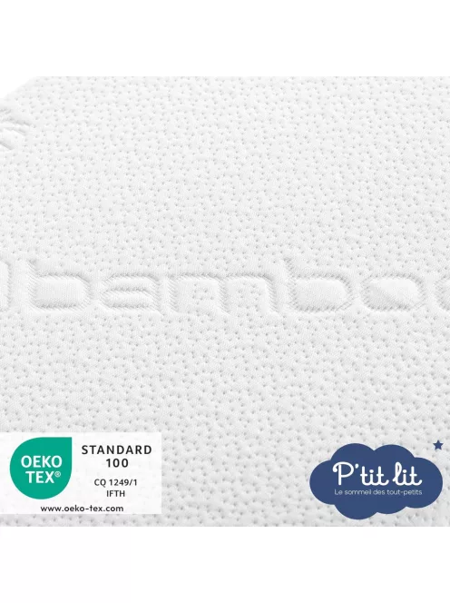P'tit Lit Bambusz matrac babakocsiba 32x72×4cm-Ecru. OUTLET termék
