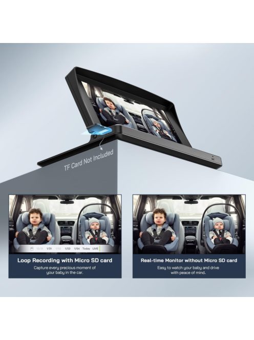 Wolfang 1080p autós kamera kijelzővel, OUTLET termék