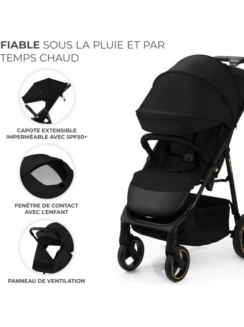 Kinderkraft TRIG 3 babakocsi 0-22 kg -ig- fekete OUTLET termék