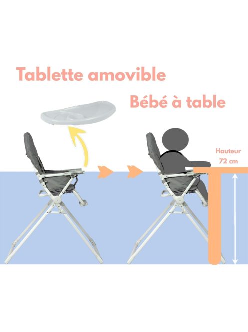 Bambisol Fix összecsukható etetőszék, OUTLET termék