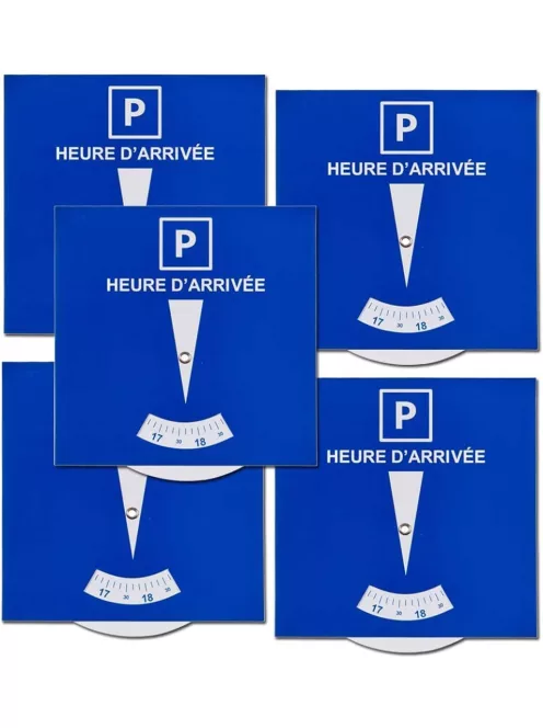 5 db kék parkolókorong-FRANCIA nyelvű, OUTLET termék