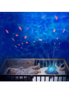   Pabobo x Kid Sleep zenélő-világító éjszakai fényprojektor. OUTLET termék