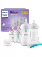 Philips Avent Natural Response 4db-os cumisüveg szett kefével és cumival, OUTLET termék