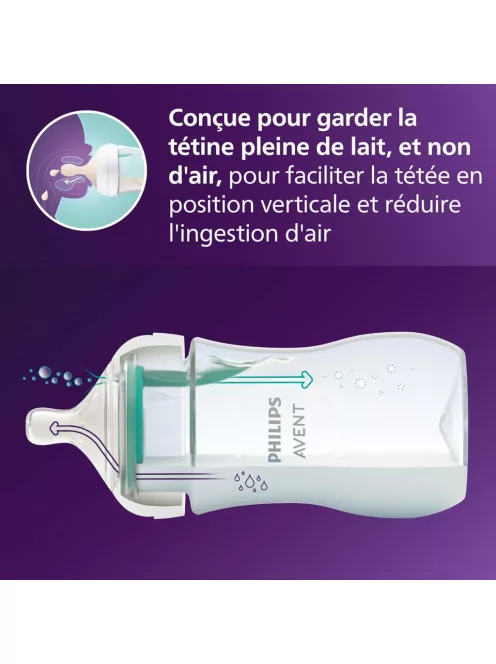 Philips Avent Natural Response 4db-os cumisüveg szett kefével és cumival, OUTLET termék