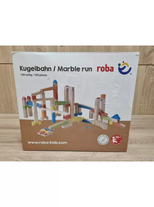 Roba fa golyós pálya üveggolyókkal, OUTLET termék