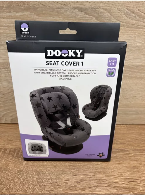 DOOKY univerzális üléshuzat szürke csillagokkal,OUTLET termék