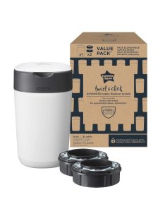   Tommee Tippee Twist&Click pelenkatartó, fehér- OUTLET termék