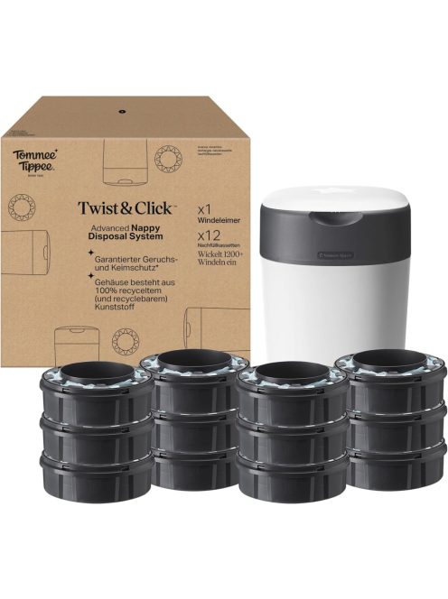 Tommee Tippee Twist&Click pelenkatartó 12 db utántöltővel, OUTLET termék