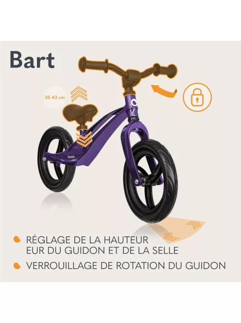 Lionelo Bart lila futóbicikli, OUTLET termék