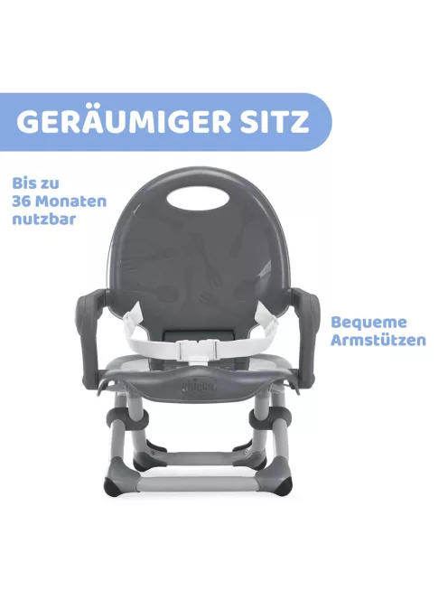 Chicco Pocket Snack etetőszék, dark gray - OUTLET termék