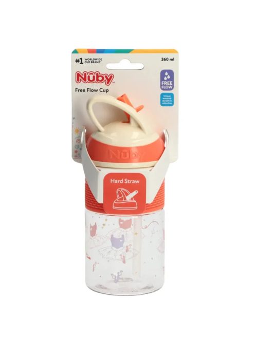 Nuby szívószálas itatópohár tritánból-360ml, OUTLET termék