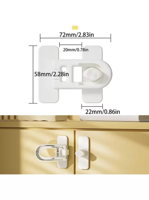4 db-os biztonsági hűtőszekrényzár készlet, OUTLET termék