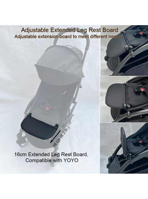 Lábtartó Babyzen Yoyo babakocsihoz-fekete, OUTLET termék