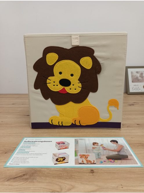 Future Founder összecsukható tárolódoboz 33x33x33cm-oroszlán, OUTLET termék