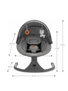 Kinderkraft LUMI 2 12 dallam, 5 fokozat ringatás, időzítős pihenőszék- Outlet termék