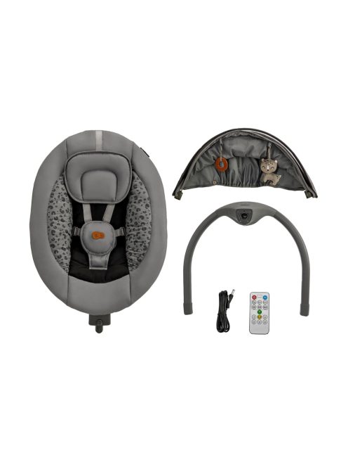 Kinderkraft LUMI 2 12 dallam, 5 fokozat ringatás, időzítős pihenőszék- Outlet termék
