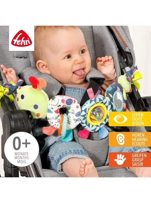 Fehn babakocsira rögzíthető hernyó lánc játék, OUTLET termék