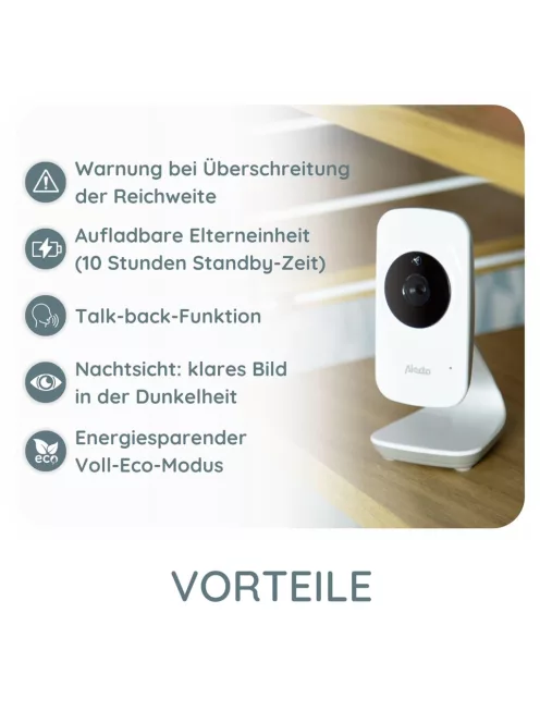 Alecto DVM-71 kamerás bébiőr, OUTLET termék