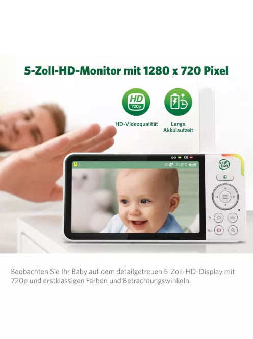 LeapFrog LF915 HD kamerás bébiőr 360° 8x zoom, OUTLET termék