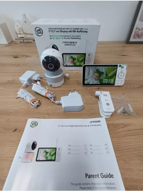 LeapFrog LF915 HD kamerás bébiőr 360° 8x zoom, OUTLET termék