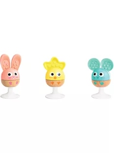   Hape 3db-os csörgő-rágóka szett tapadókoronggal, OUTLET termék