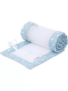   Babybay hálós kiságyvédő 160x25cm - azúrkék, OUTLET termék