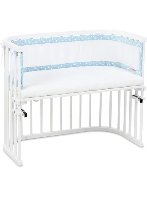 Babybay hálós kiságyvédő 160x25cm - azúrkék, OUTLET termék