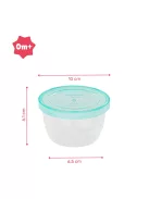 Badabulle tárolóedény tetővel 12db, 250ml. OUTLET termék