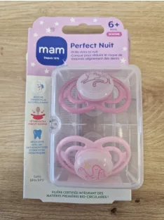   Mam Perfect Night 2 db-os szilikon cumi szett, 6hó+, OUTLET termék