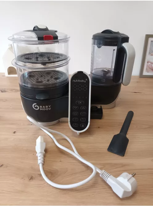 Babymoov Nutribaby Plus turmix és páróló bébiétel-készítő - szürke, OUTLET termék