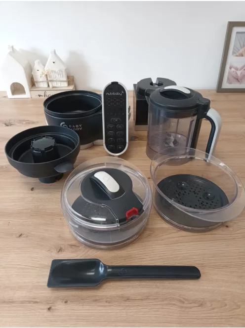 Babymoov Nutribaby Plus turmix és páróló bébiétel-készítő - szürke, OUTLET termék
