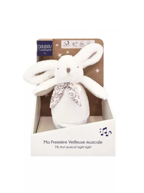 Doudou Nyuszi zenélő éjszakai fény, OUTLET termék