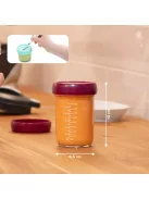 Babymoov üveg bébiétel tároló edények 4x160ml, OUTLET termék