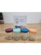 Babymoov üveg bébiétel tároló edények 4x220ml, OUTLET termék