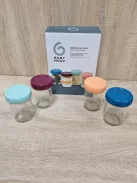 Babymoov üveg bébiétel tároló edények 4x160ml, OUTLET termék