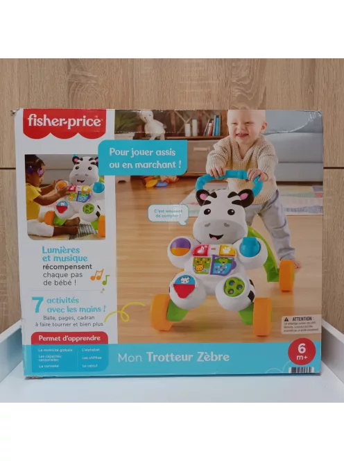 Fisher-Price Zebra járássegítő NÉMET nyelvű OUTLET termék