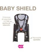 OKBaby shield biciklis gyerekülés, 9+ hó, max 22 kg, OUTLET termék