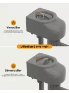 Derimkcoa 2 db 0-140 cm-es behúzható gyermekbiztonsági kapu - szürke, OUTLET termék