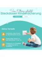Homery gyermekbiztonsági konnektorvédő szett, 12 db-os, OUTLET termék
