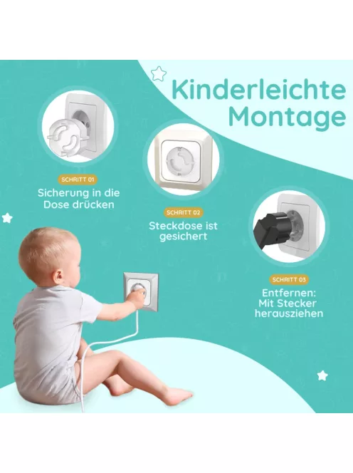 Homery gyermekbiztonsági konnektorvédő szett, 12 db-os, OUTLET termék