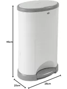 Korbell mini pelenkázó kuka 9L fehér- Outlet termék