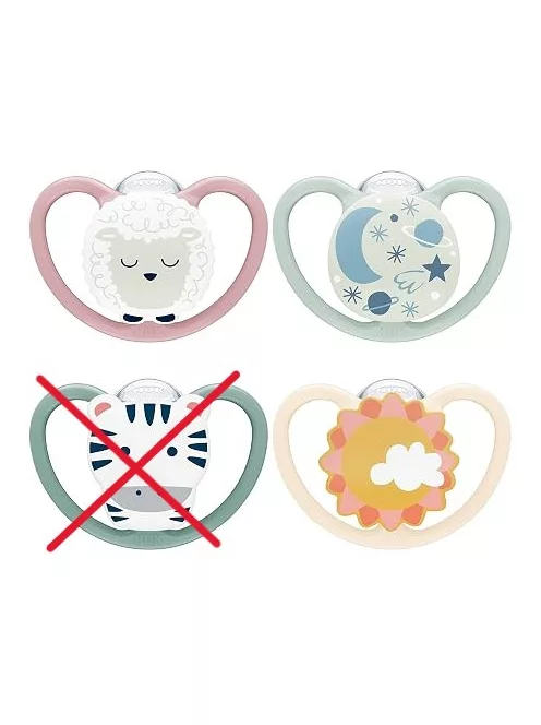 NUK Space Day & Night baba cumik | 6-18 hónapos korig - OUTLET termék