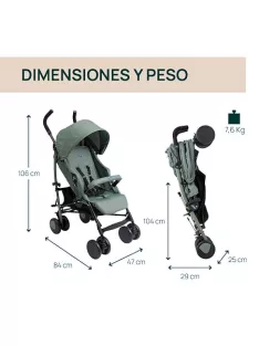   Chicco Echo Lite kompakt esernyőre csukható babakocsi - zöld, OUTLET termék