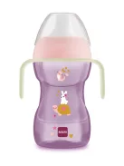 MAM Fun to Drink Night 270ml Girl csöpögésmentes csőrös itatópohár - OUTLET termék