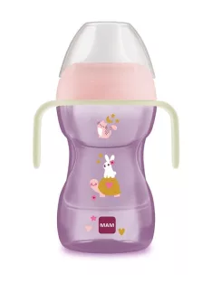   MAM Fun to Drink Night 270ml Girl csöpögésmentes csőrös itatópohár - OUTLET termék