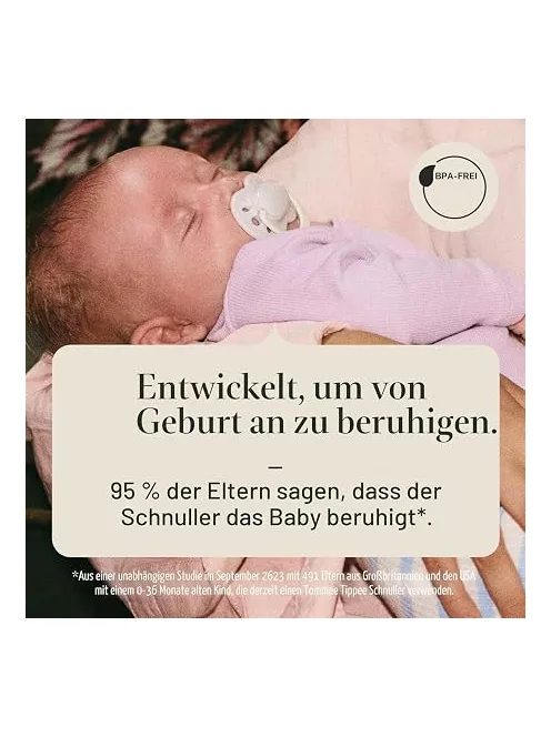 Tommee Tippee fogszabályozós cumi újszülötteknek, 0-2 hónapos korig, 4 db-os,  - OUTLET termék