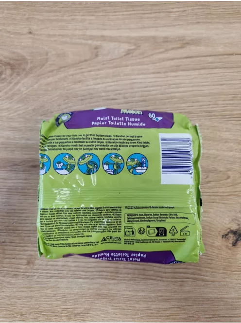 Kandoo Melon nedves törlőkendők, 4x60 darab, illatmentes - OUTLET termék