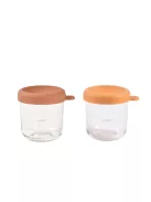 Béaba 2x250ml-es üveg bébiétel tároló edények, OUTLET termék
