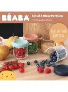 Béaba 2x250ml-es üveg bébiétel tároló edények, OUTLET termék